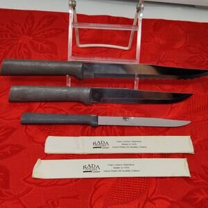 RADA USA 3 Piece Set Stainless Steel Knives Knife Carving Serrated Bread